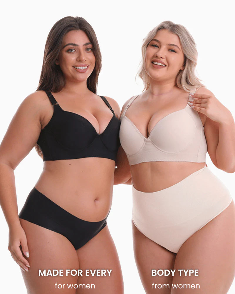Seamless Jelly Deep V Push-Up Wireless Bra