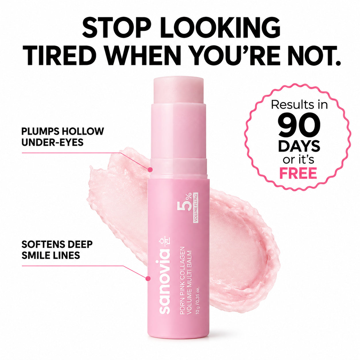 Korean PDRN Pink Collagen Volume Multi Balm Stick