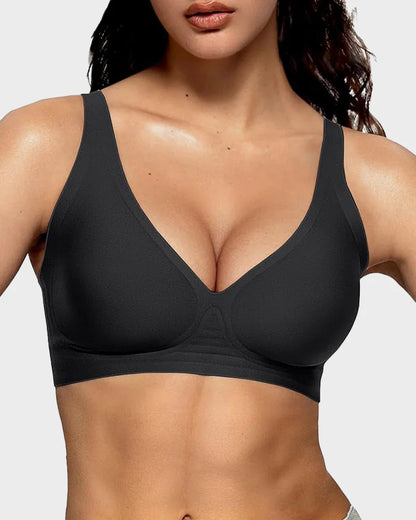 Seamless Jelly Deep V Push-Up Wireless Bra