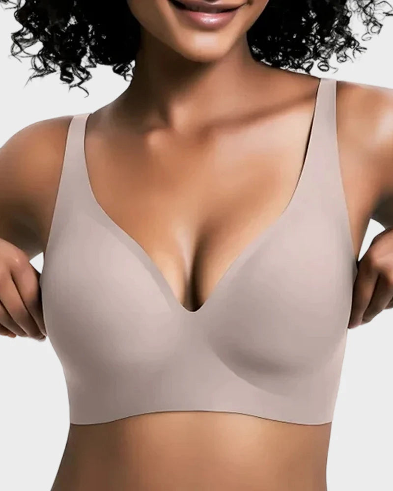 Seamless Jelly Deep V Push-Up Wireless Bra
