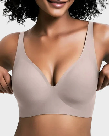 Seamless Jelly Deep V Push-Up Wireless Bra