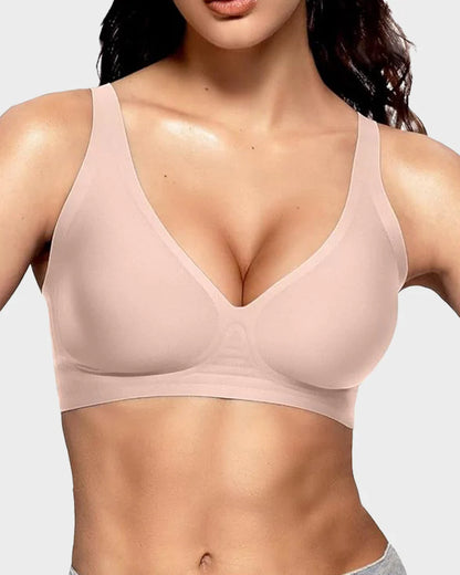 Seamless Jelly Deep V Push-Up Wireless Bra